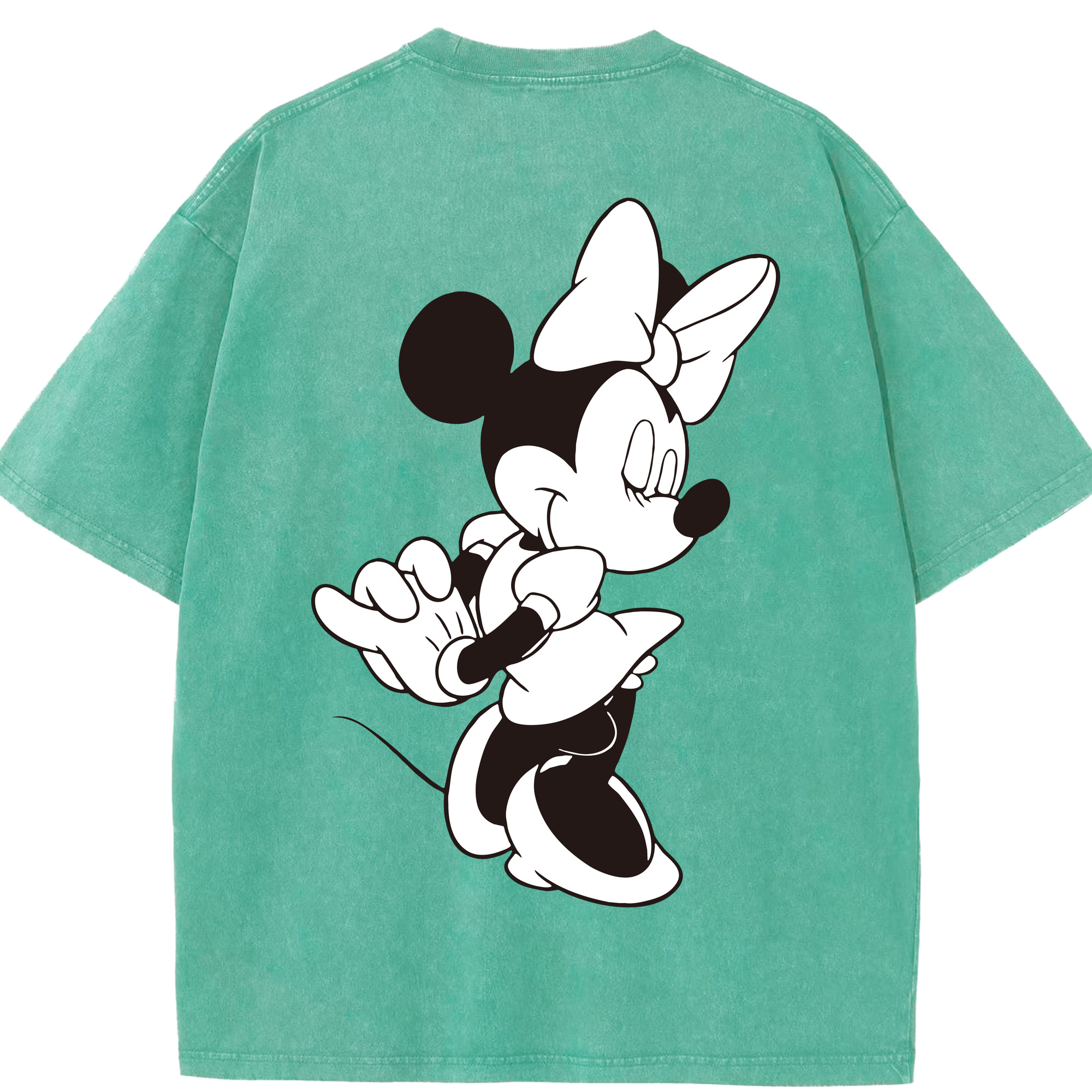 （画像用） ミッキーマウス Mickey Mouse 綿100% ヴィンテージ風 半袖Tシャツ（背面プリント）